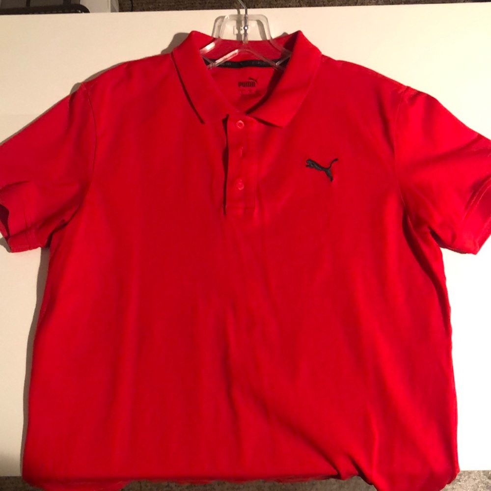 Men’s S Red Puma Polo